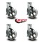 Service Caster 12'' Heavy Duty Semi Steel Cast Iron Swivel Caster Set with Brakes, 4PK CRAN-SCC-KP92S1230-SSR-SLB-4 - alternate 3